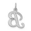 Black Bow Jewelry Sterling Silver, Sophia Collection, Small Script Initial B Pendant - 3 of 4