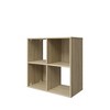 Homez 23.46 in. Tall Wood 3-Shelf Etagere Bookcase - 2 of 4