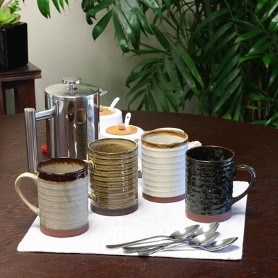 Terra Bella Ceramic Assorted Color 18.5 oz Mug Set