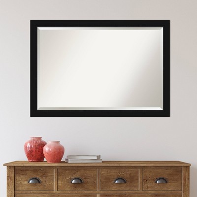 Avon Black 27" x 39" Beveled Bathroom Wall Mirror