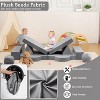 12 Pcs Modular Kids Play Couch, Fold Out Toddler Couch with 2 Balls and Tunnel, Soft Foam Convertible Kids Sofa for Playroom, Child Sectional Sofa - 4 of 4
