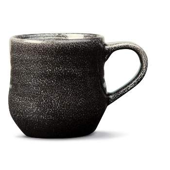 tagltd Loft Speckled Reactive Glaze Stoneware Coffee Hot Coco Mug 16 oz. Black Dishwasher Safe