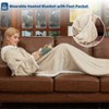 Wearable Heated Blanket with Foot Pocket, Electric Snuggle Blanket with Sleeves, 6 Heating Levels & Auto-off, Machine Washable - 4 of 4