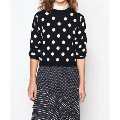 Women's Brettina B Polka Dot Wool Crew Neck Sweater - Joie