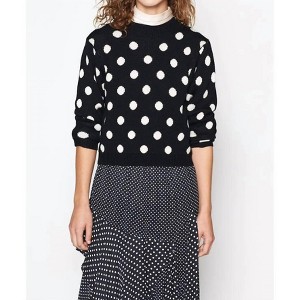 Women's Brettina B Polka Dot Wool Crew Neck Sweater - Joie - 1 of 4