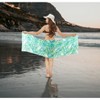 HAPPY BAY Women's Beachwear Pareos Vacation Summer Wraps Swimsuit Beach Swim Cover Ups Skirt Bikinis Sarong Bathing Suit Coverups One Size Blue Floral - 2 of 4