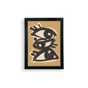 Deny Designs 9"x12" Abstract Line Eyes 10 ThingDesign Frame Wall Art: Modern Style, Wood Composite Frame, Screen Print Medium - 1 of 4