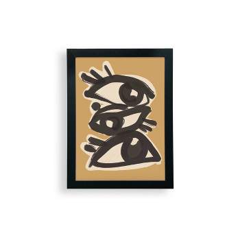 9" x 12" Abstract Line Eyes 10 ThingDesign Frame Wall Art - Deny Designs