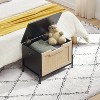 Rattan Storage Bench with Flip Top Lid Dual Safety Hinges, Reinforced Design for Entryway, Living Room, or Bedroom, Easy Assembly Organizer - 2 of 4