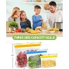 10 Pack Reusable Bags, Dishwasher Safe Leakproof Freezer Bags, BPA Free Food Storage for Lunch & Travel - 2 of 4
