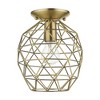 Livex Lighting Geometrix 1 - Light Flush Mount in  Antique Brass - 2 of 4