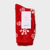 Women's Snowflake Cozy Crew Socks - Auden™ 4-10 - 2 of 3