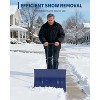 29 Inch Heavy Duty Wheeled Snow Shovel with Adjustable 5-Position Handle and Multi-Angle Carbon Steel Blade - 3 of 4