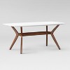 72" Emmond Mid-Century Modern Dining Table White/Brown - Threshold™ - image 3 of 4
