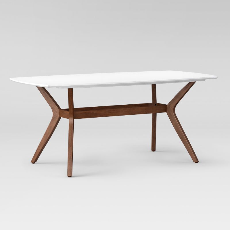 72&#34; Emmond Mid-Century Modern Dining Table White/Brown - Threshold&#8482;, 3 of 9