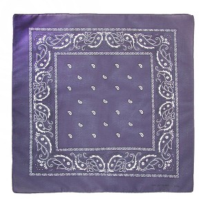 CTM Individually Folded & Packaged Paisley Print Cotton Bandana - 1 of 4