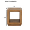 Sapphtopaz Wood Coffee Table with Open Bottom Shelf Modern Living Room Coffee Tables Simple Center Table for Living Room - 4 of 4