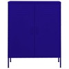vidaXL Storage Cabinet Navy Blue Steel Medium - Navy Blue - 3 of 4