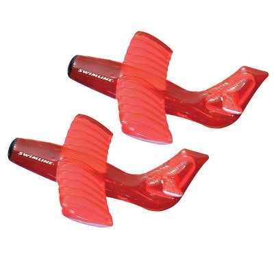 Swimline Kids Inflatable Airplane Glider Swimming Pool Toy Float, Red (2 Pack)