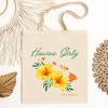 City Creek Prints Hawaii Girly Flower Canvas Tote Bag - 15x16 - Natural - 2 of 2