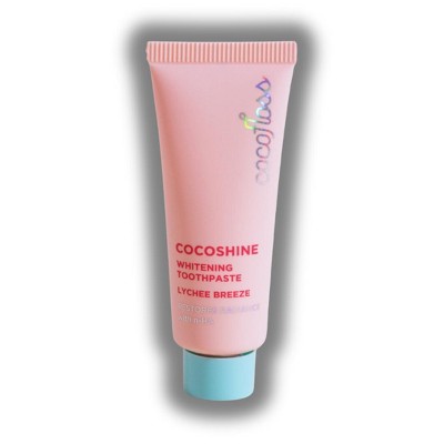Cocofloss Cocoshine Whitening Toothpaste (Lychee Breeze) Whitens teeth up to 2 VITA shades in 1 week of brushing (3.4 oz)