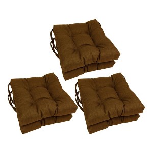 Blazing Needles, 16-inch Spun Polyester Solid Outdoor Square Tufted Chair Cushions (Set of 6) - 1 of 1