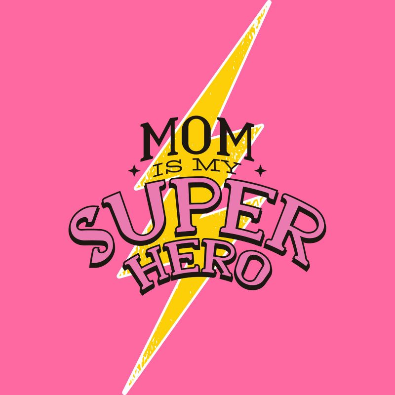 Women's Design By Humans Mom is My Super Hero Lightning Bolt By BlackBerry55 Racerback Tank Top, 2 of 3