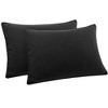 PiccoCasa Brushed Breathable Delicate Piping Roll Rim Zipper Closure Pillowcases 2 Pcs - 2 of 4