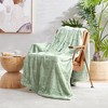 Cozy Bliss Faux Fur Throw Blanket Soft Checked Bed Blanket for Couch, Sofa, and Bedroom - 2 of 4