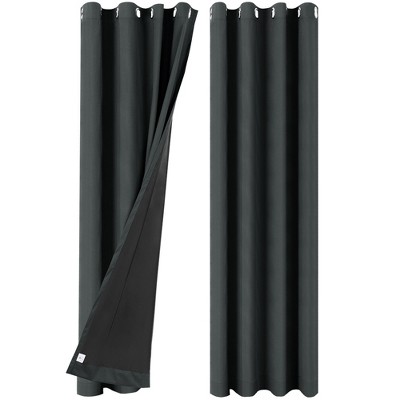 PiccoCasa Bedroom Thermal Insulated 100% Blackout Curtains 2 Panels