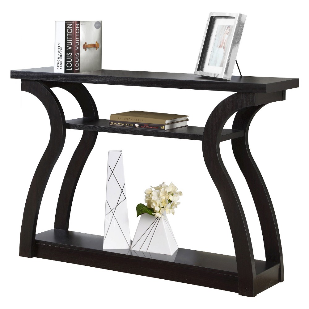 Photos - Coffee Table 47" Console Accent Table with Shelf Espresso - EveryRoom: Modern Entryway