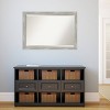 40" x 28" Dove Narrow Framed Wall Mirror Graywash - Amanti Art: Modern Beveled Glass, Polystyrene Frame - image 4 of 4