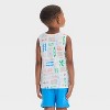Toddler Boys' Short Sleeve Surf and Sun Tank Top - Cat & Jack™ Cream - 2 of 3