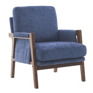 PAGED Accent Chair Mid-Century Modern Living Room Chairs Ergonomic Lounge Chair with Soft Waist Cushion for Office - 1 of 4