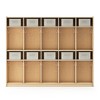 Guidecraft EdQ 10-Section Wooden Storage Locker for Classroom, Kids Natural Wood Cubby Organizer with Shelves and Hooks for Coats - 3 of 4