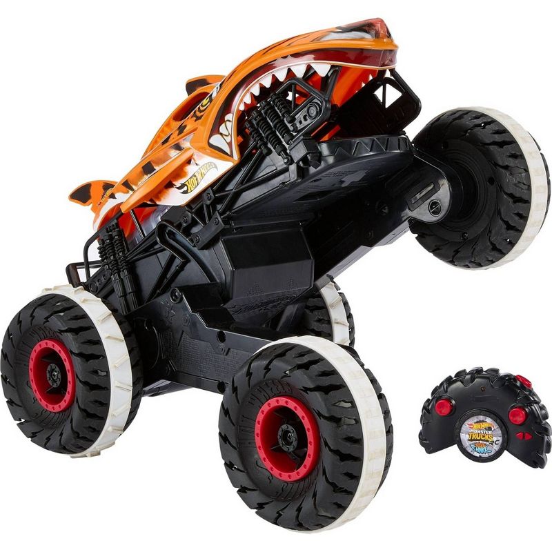 Hot Wheels Monster Trucks 1:15 Scale Remote Control Unstoppable Tiger Shark Vehicle, 4 of 8