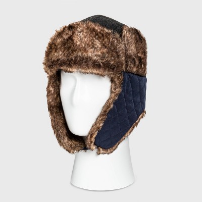 Faux Fur Trapper Hat - Goodfellow & Co™ Charcoal Gray One Size