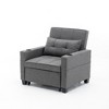 Lyngins Pull-Out Sleeper Sofa Bed with USB Ports & Cup Holders,Convertible Sofa Chair– 3-Recline Angles, Couch for Living Room/Dorms, Futon Chair Bed - 2 of 4