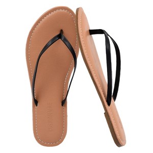 CUSHIONAIRE Cora Flip Flops for Women | Vacation Beach Essentials | Casual Women Footwear Sandals with Wide Widths Available - 1 of 4