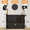 INFURNIC Baby Gates Retractable Mesh Safety Gate with Locking Mechanism for Indoor and Outdoor Use, Black, 55"*3.5"*34" - 4 of 4