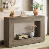 HDZNVF 47in Farmhouse Console Table with Storage Narrow Rustic Entryway Table with Open Shelf - 2 of 4