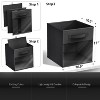 Sorbus 11 Inch 6 Pack Collapsible Fabric Storage Bins with Clear Window - for Organizing Clothes, Toys, Books, Shelves, Closets & more - 3 of 4