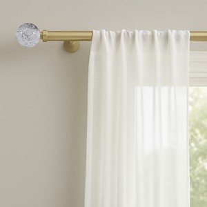 Home Mart Goods Clear Ball Bubbles Gold Modern Curtain Rod For Windows (48" - 86") - 1 of 3