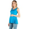 24seven Comfort Apparel Womens Scoop Neck Sleeveless Maternity Tank Top - 2 of 4