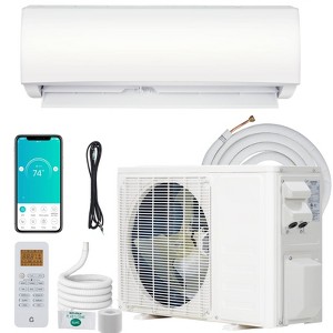 12,000 BTU Ductless Mini Split AC System, 20 SEER2 R45 Series Wifi Enabled Ductless AC Cool Up to 750 Sq. Ft, Complete Installation Kit, 208V/230V - 1 of 4