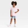 Girls' The Aristocats Marie Glitter Bow Short Sleeve Graphic T-Shirt - Light Pink - 4 of 4
