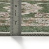 MontVoo Vintage Floral Washable Area Rug Forest Green - 4 of 4