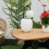 19" Barrels and Faucet Tabletop Iron Fountain White - Alpine Corporation: Sculptural, Weather-Resistant, Electric Powered - 2 of 4