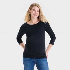 3/4 Sleeve Boat Neck Maternity T-Shirt - Isabel Maternity by Ingrid & Isabel™ - 1 of 3