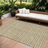 Gold And Beige Geometric Washable Indoor Outdoor Area Rug - 2 of 4